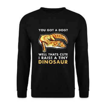 Leopard Gecko Gecko Lizard Salamander Reptiles - Unisex Sweatshirt - black - Front - Alina (178cm) & Michal (187cm)