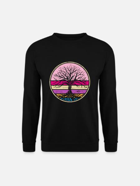 Meditation Yoga Chakra Pilates Tree of Life - Unisex sweater - sort