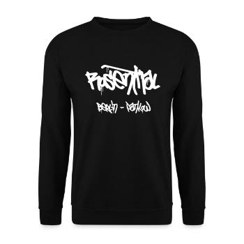 Rosenthal - Berlin - Pankow Graffiti Style - Unisex Sweatshirt - black - Front - Alina (178cm) & Michal (187cm)