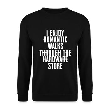 Romantic Walks Hardware Store - Unisex Sweatshirt - black - Front - Alina (178cm) & Michal (187cm)