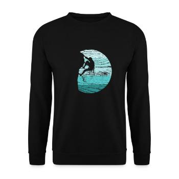Escaladeurs Boulderer Retro - Sweat-shirt Unisexe - noir - Devant - Alina (178cm) & Michal (187cm)