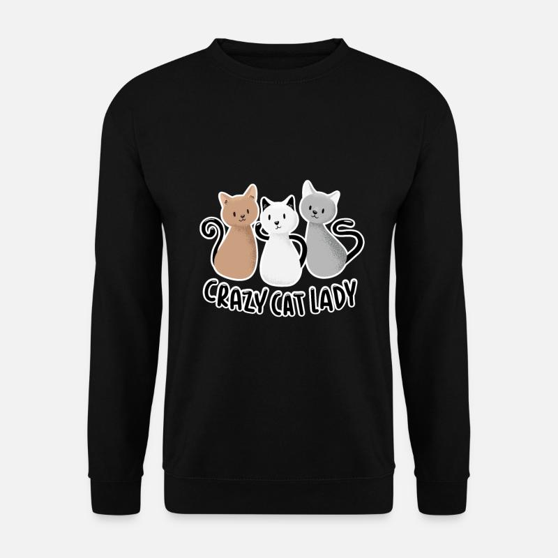 Crazy Cat Lady - Unisex Pullover - Schwarz