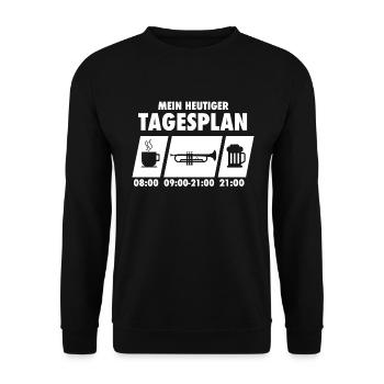 Trompete Trompeter Trompeten spielen Bier Geschenk - Unisex Pullover - Schwarz - Vorne - Alina (178cm) & Michal (187cm)