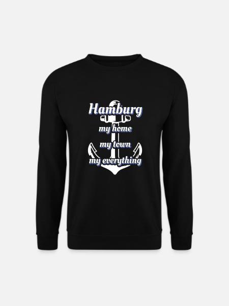 Hamburg Spruch Hansestadt Hamburg - Unisex Pullover - Schwarz