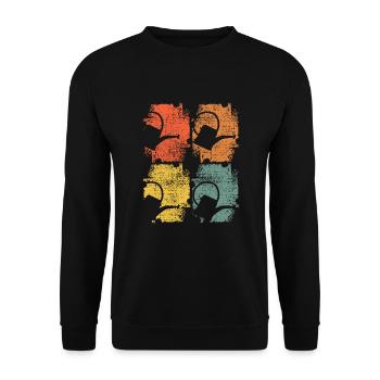 Jardinier arrosoir Rétro - Sweat-shirt Unisexe - noir - Devant - Alina (178cm) & Michal (187cm)