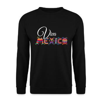 Viva Mexico - Cinco de Mayo - Fiesta Party - Unisex Pullover - Schwarz - Vorne - Alina (178cm) & Michal (187cm)