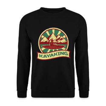 Kayak propaganda | Canoe Canoeing Water sports - Unisex Sweatshirt - black - Front - Alina (178cm) & Michal (187cm)
