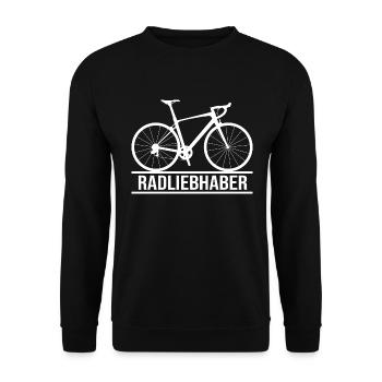 Radliebhaber Fahrrad Fahrradfahren Radsport - Unisex Pullover - Schwarz - Vorne - Alina (178cm) & Michal (187cm)