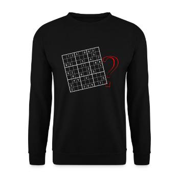 Sudoku - Unisex Pullover - Schwarz - Vorne - Alina (178cm) & Michal (187cm)
