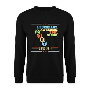 Legendary awesome epic since 2007 limited edition - Unisex Pullover - Schwarz - Vorne - Alina (178cm) & Michal (187cm)