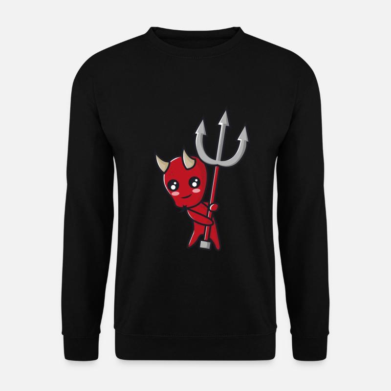 Teufelchen mit Dreizack - Unisex Pullover - Schwarz