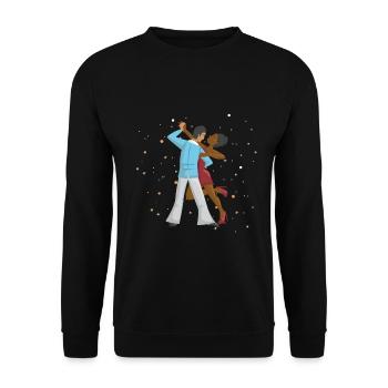 Couple dance Salsa Bachata - Unisex Sweatshirt - black - Front - Alina (178cm) & Michal (187cm)