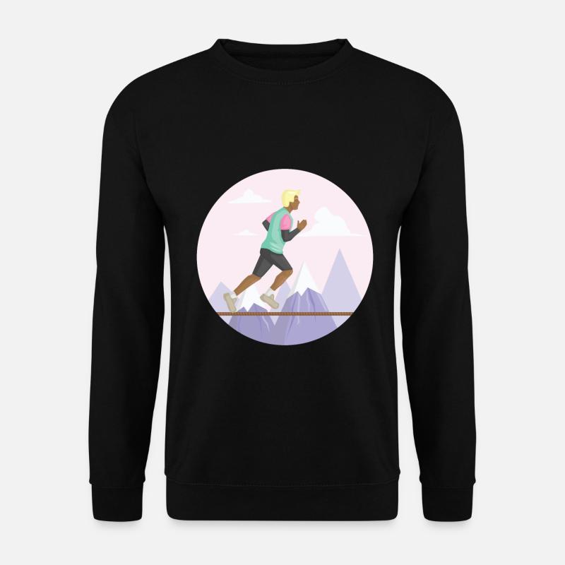 Hochseil Seiltanz Seillaufen - Unisex Pullover - Schwarz