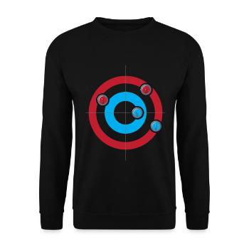 Curling Curling Stones - Unisex Sweatshirt - black - Front - Alina (178cm) & Michal (187cm)