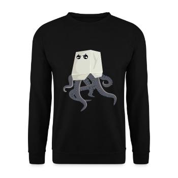 Octopus in Asian noodle box - Unisex Sweatshirt - black - Front - Alina (178cm) & Michal (187cm)