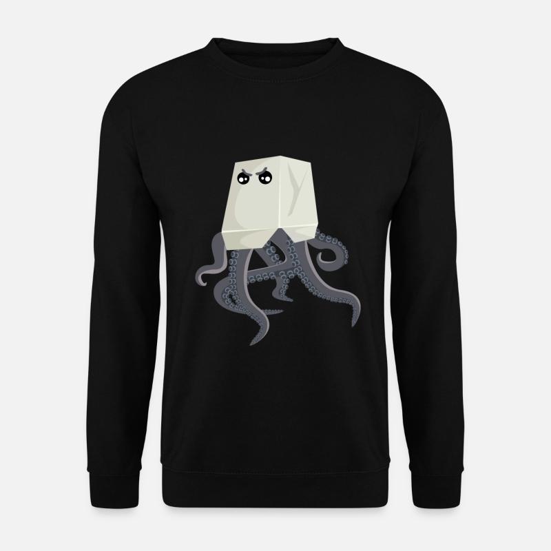 Oktopus in asiatischer Nudelbox - Unisex Pullover - Schwarz