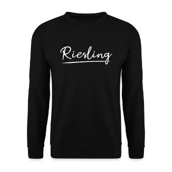 Riesling Wein Rebsorte Wine Vino - Unisex Pullover - Schwarz - Vorne - Alina (178cm) & Michal (187cm)