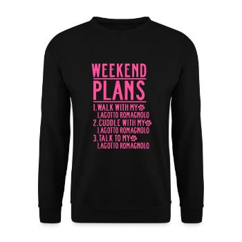 Lagotto Romagnolo Dog Mom Mama Mistress Pink - Unisex Sweatshirt - black - Front - Alina (178cm) & Michal (187cm)