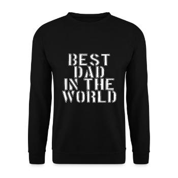 World's Best Dad Gift - Unisex Sweatshirt - black - Front - Alina (178cm) & Michal (187cm)