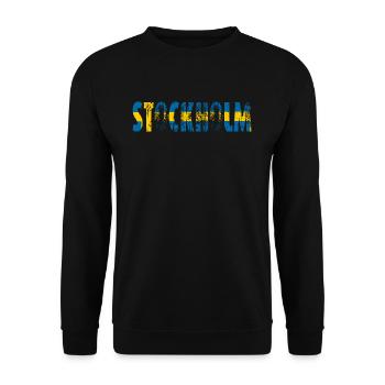 Stockholm - Unisex Sweatshirt - black - Front - Alina (178cm) & Michal (187cm)