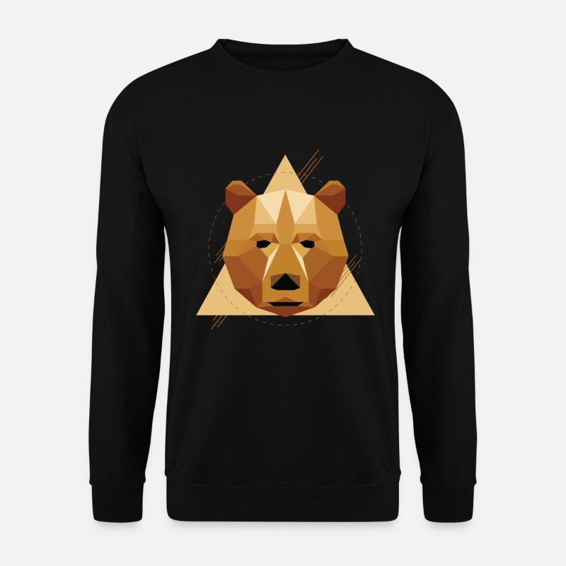 Geometric bear - Unisex Sweatshirt - black