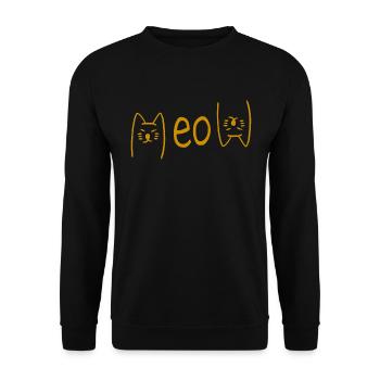 Meow meow meow - Sweat-shirt Unisexe - noir - Devant - Alina (178cm) & Michal (187cm)