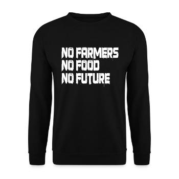 Pas d'agriculteurs, pas de nourriture, pas de t-shirt - Sweat-shirt Unisexe - noir - Devant - Alina (178cm) & Michal (187cm)