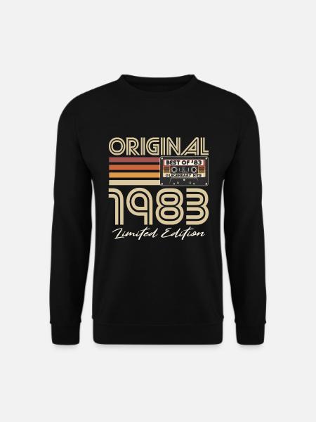 Original 1983 Jahrgang Vintage Geburtstag Retro - Unisex Pullover - Schwarz