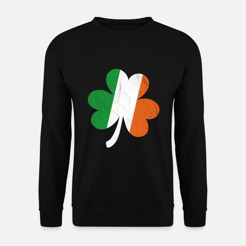 Kleeblatt Irische Flagge - Unisex Pullover - Schwarz