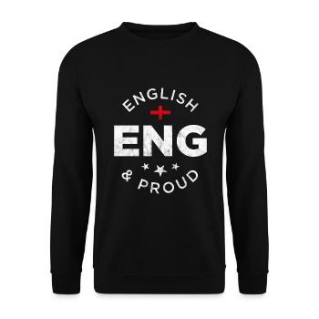 Anglais et fier - Sweat-shirt Unisexe - noir - Devant - Alina (178cm) & Michal (187cm)