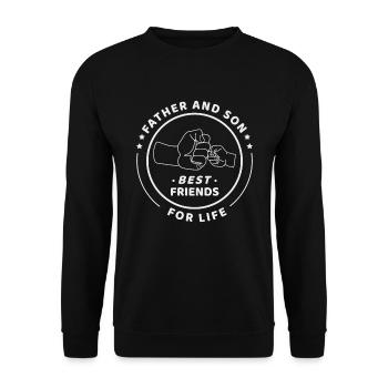 Father and son - Unisex Sweatshirt - black - Front - Alina (178cm) & Michal (187cm)