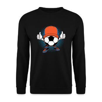Fußball - EM - Soccer - Shirt - Unisex Pullover - Schwarz - Vorne - Alina (178cm) & Michal (187cm)