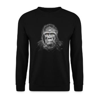 Bronko55 No.51 – Dos argenté - Sweat-shirt Unisexe - noir - Devant - Alina (178cm) & Michal (187cm)