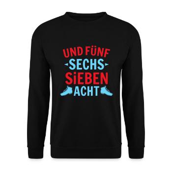 Funkengarde Und 5 6 7 8 Gardetänzerin Gardetanz - Unisex Pullover - Schwarz - Vorne - Alina (178cm) & Michal (187cm)