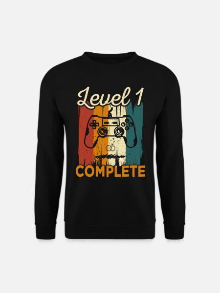 1. Vintage Hochzeitstag Level 1 - Unisex Pullover - Schwarz