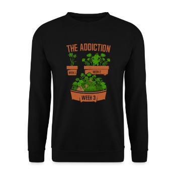 Garden Gardener The Addiction Gardening - Unisex Pullover - Schwarz - Vorne - Alina (178cm) & Michal (187cm)