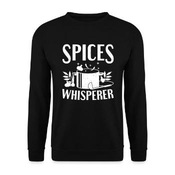 Kitchen Spices Whisperer Cook Chef - Unisex Sweatshirt - black - Front - Alina (178cm) & Michal (187cm)