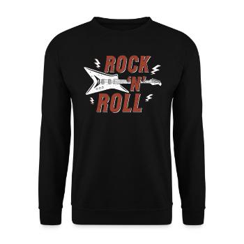 Rock n roll Graphic - Unisex Sweatshirt - black - Front - Alina (178cm) & Michal (187cm)
