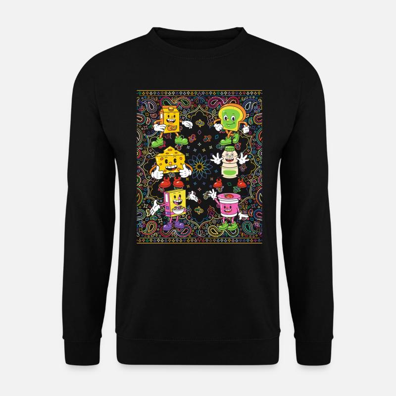 Karikatur - Unisex Pullover - Schwarz