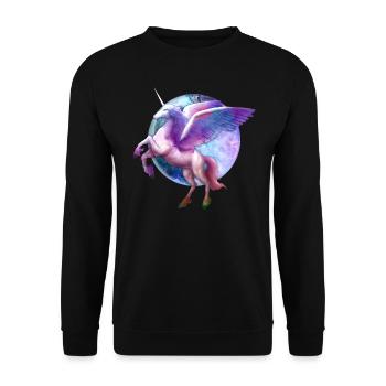 Graphique du cheval Pegasus - Sweat-shirt Unisexe - noir - Devant - Alina (178cm) & Michal (187cm)