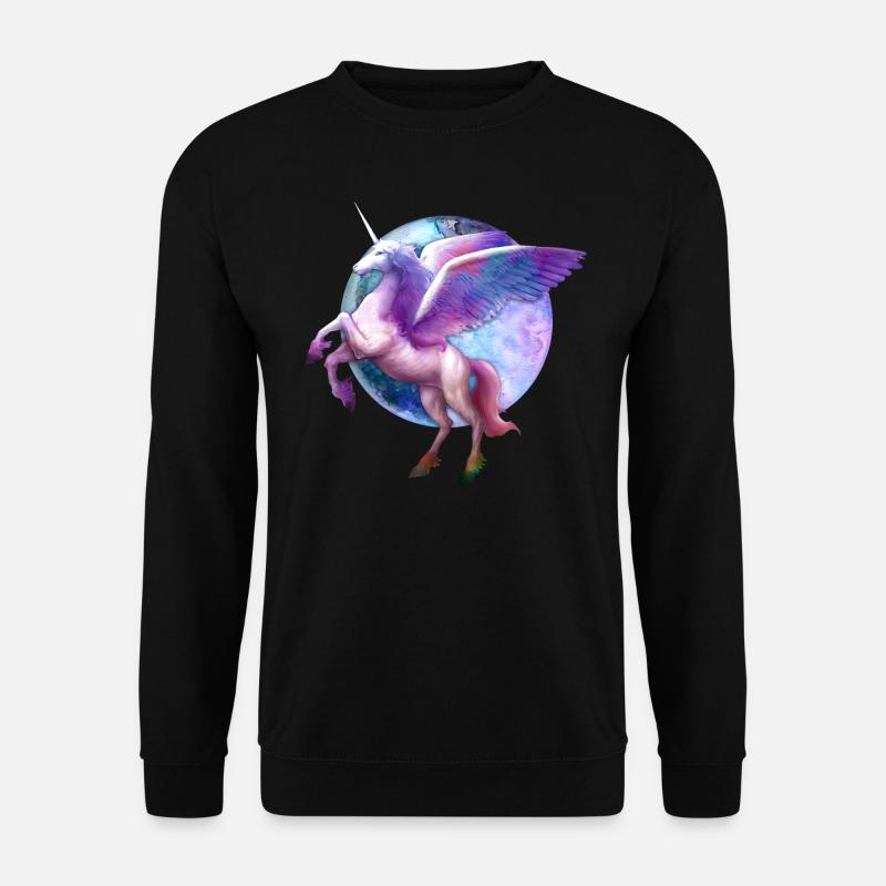 Pegasus Horse Graphic - Unisex Sweatshirt - black