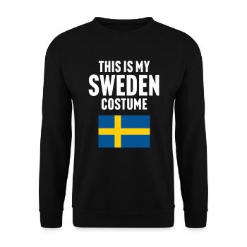 This my Sweden costume - Unisex Sweatshirt - black - Front - Alina (178cm) & Michal (187cm)