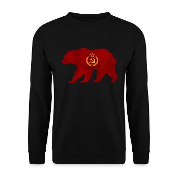 Silhouette d’ours avec marteau et faucille URSS - Sweat-shirt Unisexe - noir - Devant - Alina (178cm) & Michal (187cm)