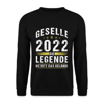 Geselle 2022 Gesellenprüfung Bestandene Ausbildung - Unisex Pullover - Schwarz - Vorne - Alina (178cm) & Michal (187cm)