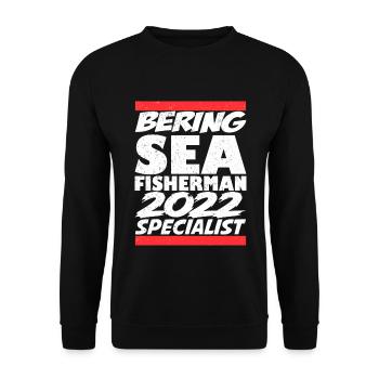 Bering Sea Fisherman 2022 Specialist Gift Idea - Unisex Sweatshirt - black - Front - Alina (178cm) & Michal (187cm)