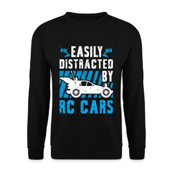 Ferngesteuertes Auto Hobby RC Auto - Unisex Pullover - Schwarz - Vorne - Alina (178cm) & Michal (187cm)