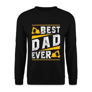 Baggerfahrer Papa Baggerfahrer Bakhoe Operator - Unisex Pullover - Schwarz - Vorne - Alina (178cm) & Michal (187cm)