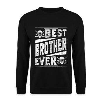 Eishockey Bruder Eishockeyspieler - Unisex Pullover - Schwarz - Vorne - Alina (178cm) & Michal (187cm)