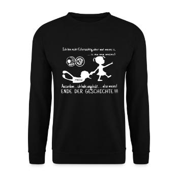 Ich bin nicht Eifersüchtig ... - Unisex Pullover - Schwarz - Vorne - Alina (178cm) & Michal (187cm)