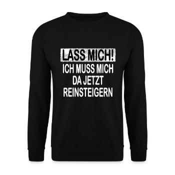 Lass Mich! - Unisex Pullover - Schwarz - Vorne - Alina (178cm) & Michal (187cm)